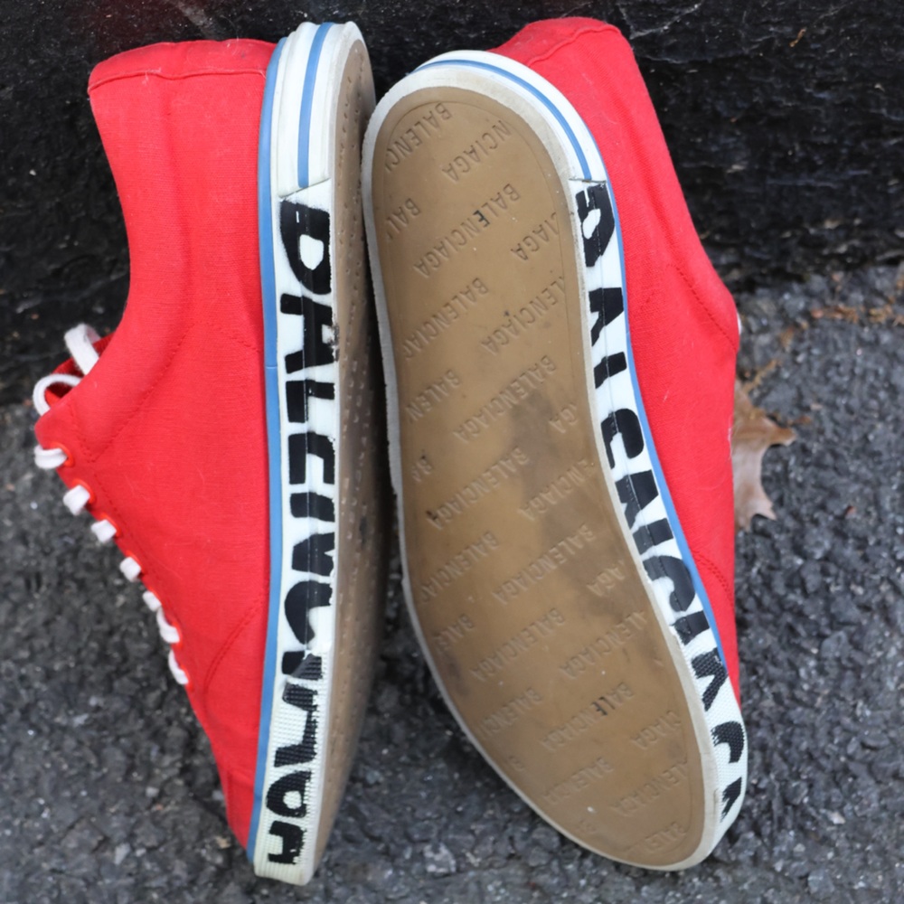 Balenciaga Men's Red Sneakers - Picture 4 of 6